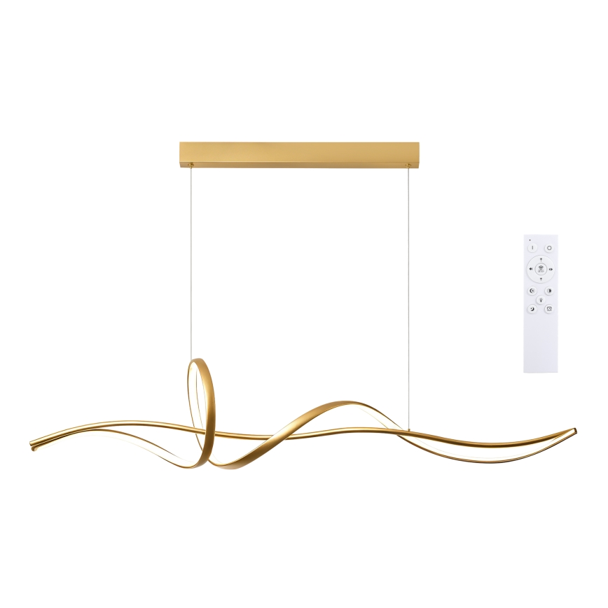 Brilagi - LED hämardatav ripplamp traadil SIGNATURE LED/55W/230V 3000-6000K 120x23 cm kuldne + kaugjuhtimispult