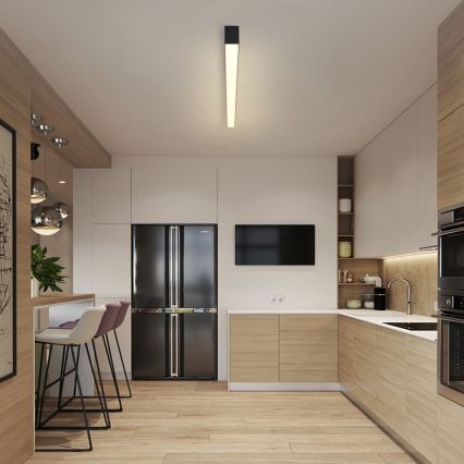 Brilagi - LED hämardatav laelamp SLEEKLINE SMART LED/40W/230V 3000-6000K Wi-Fi Tuya must + kaugjuhtimispult