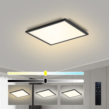Brilagi - hämardatav LED-laelamp SLIMFRAME LED/25W/230V 30x30 cm 3000-6000K must + kaugjuhtimispult