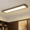 Brilagi - Hämardatav LED-laelamp SLIMFRAME WOOD LED/58W/230V 124x34 cm 3000-6000K tumepruun + kaugjuhtimispult