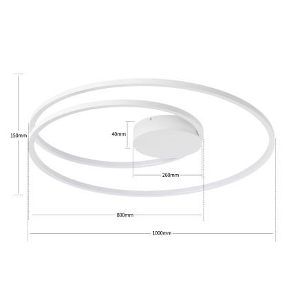 Brilagi - LED-hämardatav laelamp TWISTER LED/105W/230V 3000-6000K, läbimõõt 100 cm, valge + kaugjuhtimispult