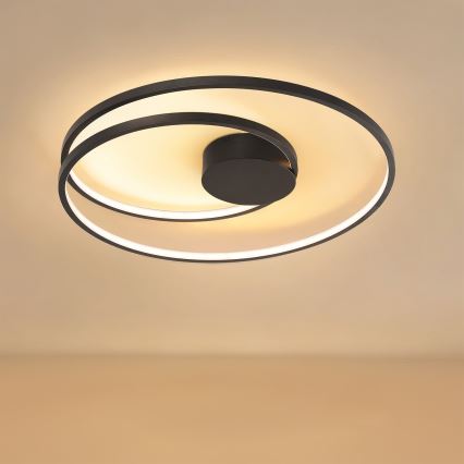 Brilagi - LED hämardatav laelamp TWISTER LED/75W/230V 3000-6000K Ø 70 cm must + kaugjuhtimispult