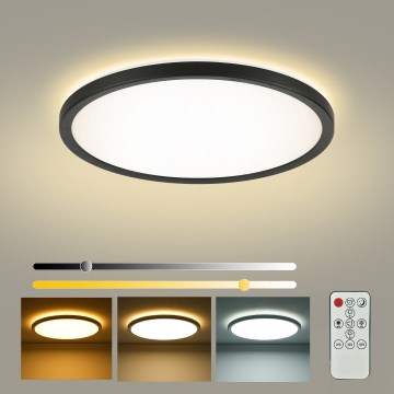 Brilagi - hämardatav LED-laelamp ULTRA SLIM LED/24W/230V 2700-6500K läbimõõt 42 cm must + kaugjuhtimispult
