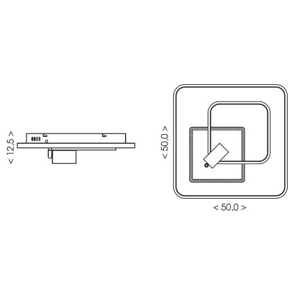 Brilagi - LED-hämardatav laevalgusti UNITY LED/75W/230V + 1xGU10/3W 3000-6000K 50x50 cm valge/must + kaugjuhtimispult
