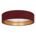 Brilagi - Hämardatav LED-laelamp VELVET SMART VARI LED/24W/230V 3000-6500K, läbimõõt 45 cm, veinipunane/kuldne + kaugjuhtimispult