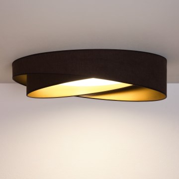 BRILAGI - Hämardatav LED-laelamp VELVET TWIST LED/36W/230V 3000-6000K Ø 65 cm Wi-Fi Tuya Beacon pruun/kuldne + kaugjuhtimispult