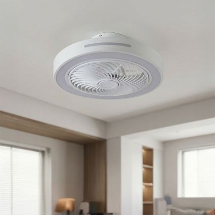 Brilagi - hämardatav LED-laelamp ventilaatoriga LED/38W/230V 3000-6500K 3000-6500K läbimõõt 46 cm valge + kaugjuhtimispult