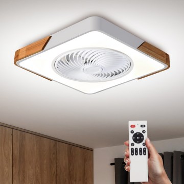 Brilagi - hämardatav LED-laelamp ventilaatoriga LED/30W/230V 3000-6500K valge/tamm + kaugjuhtimispult