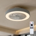 Brilagi - Hämardatav LED-laelamp ventilaatoriga LED/38W/230V 3000-6500K 3000-6500K läbimõõt 50 cm hall + kaugjuhtimispult