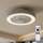 Brilagi - Hämardatav LED-laelamp ventilaatoriga LED/38W/230V 3000-6500K 3000-6500K läbimõõt 50 cm hall + kaugjuhtimispult