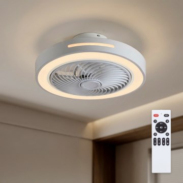Brilagi - Hämardatav LED-laelamp ventilaatoriga LED/38W/230V 3000-6500K läbimõõt 46 cm valge + kaugjuhtimispult