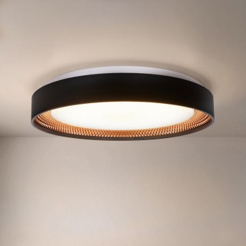 Brilagi - Hämardatav LED-laelamp WALDO LED/48W/230V 3000-6500K läbimõõt 40 cm must/kuldne + kaugjuhtimispult