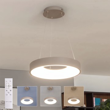 BRILAGI - Hämardatav LED-laelühter kaablil FALCON II LED/67W/230V 3000-6500K pr. 40 cm beež + kaugjuhtimispult