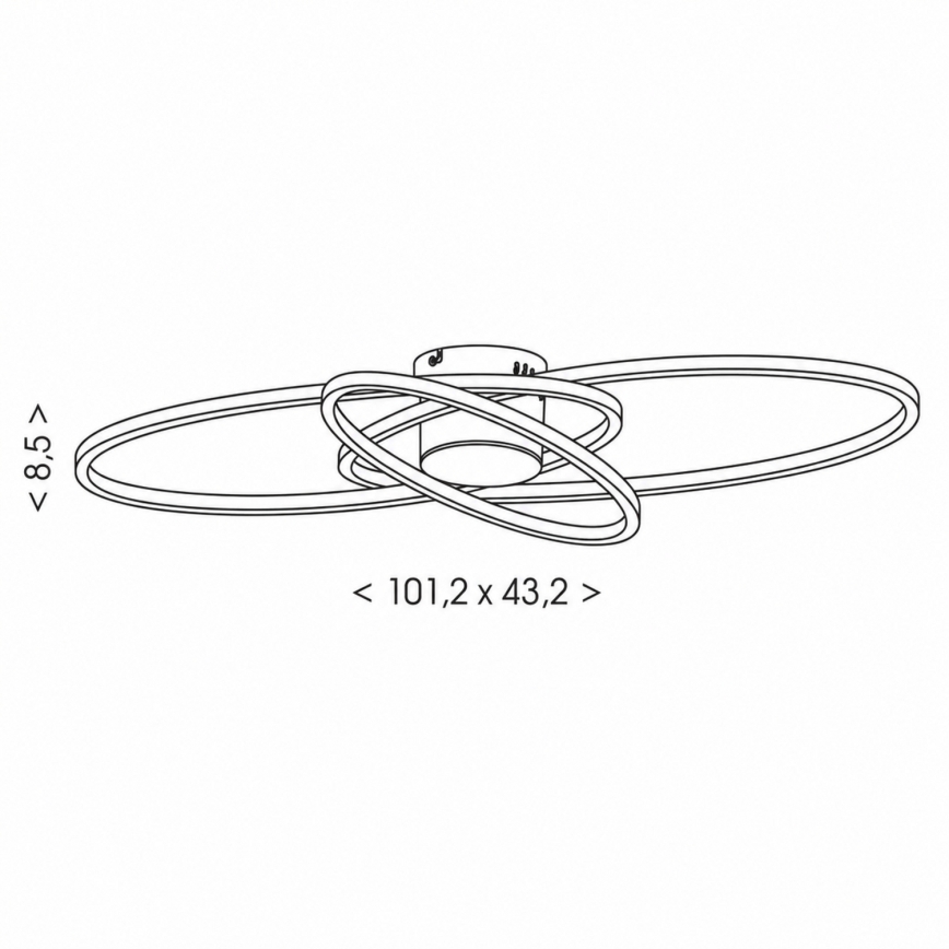 BRILAGI - LED hämardatav laelamp APOLLO LED/58W/230V 3000-6500K 43,2x101,2 cm mattkroom + kaugjuhtimispult