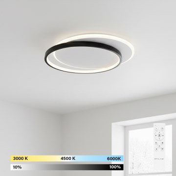Brilagi - Hämardatav LED-laevalgusti FLARE LED/48W/230V 3000-6000K 39,5x45 cm valge/must + kaugjuhtimispult
