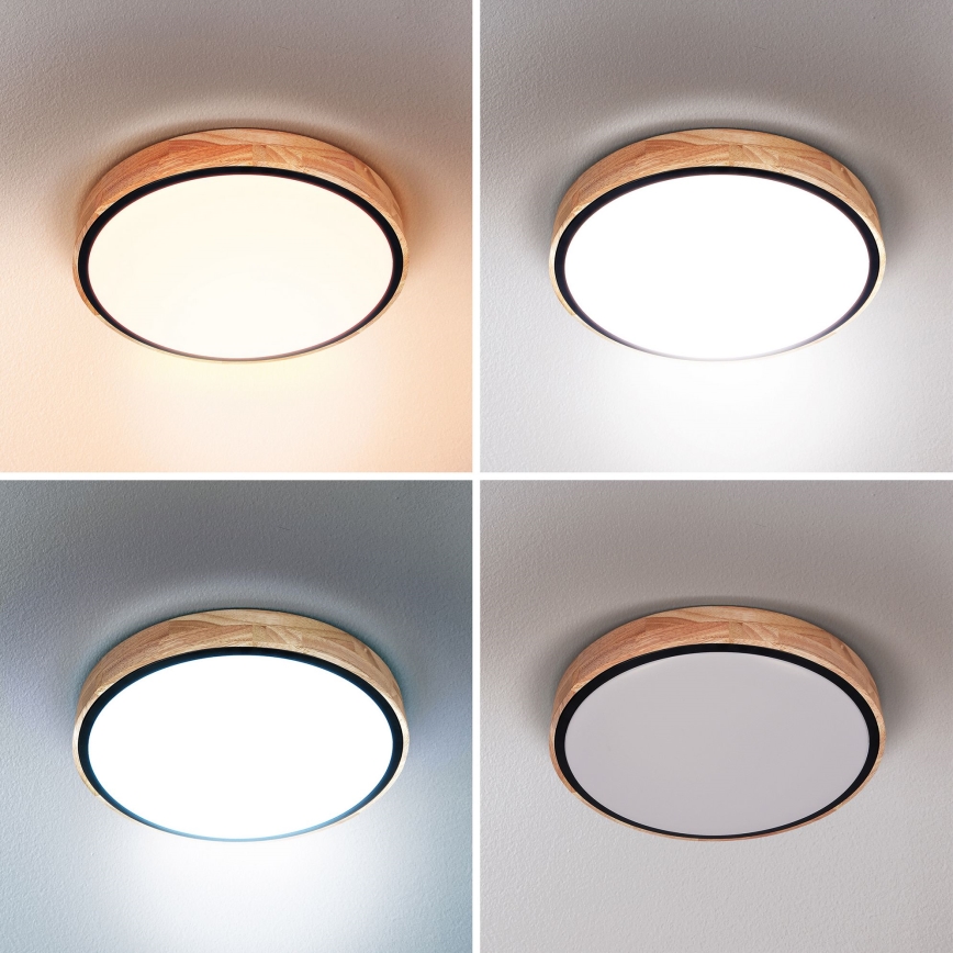Brilagi - LED hämardatav laelamp GLORIA LED/48W/230V 3000-6500K tamm läbimõõt 40 cm + kaugjuhtimispult