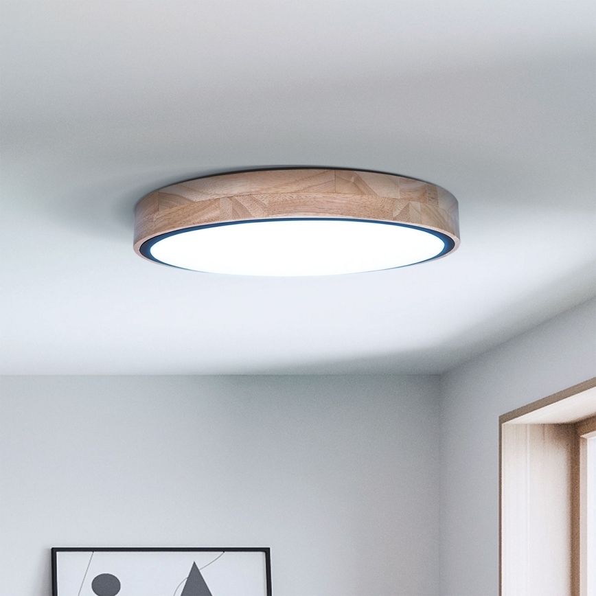 Brilagi - LED hämardatav laelamp GLORIA LED/48W/230V 3000-6500K tamm läbimõõt 40 cm + kaugjuhtimispult