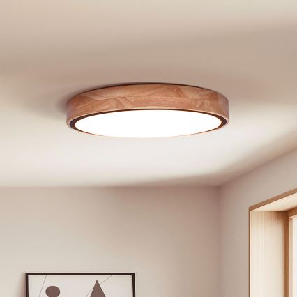 Brilagi - LED hämardatav laelamp GLORIA LED/48W/230V 3000-6500K tamm läbimõõt 40 cm + kaugjuhtimispult