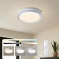 Brilagi - hämardatav LED laevalgusti KREON LED/54W/230V 3000–6000K must Ø 38 cm + kaugjuhtimispult
