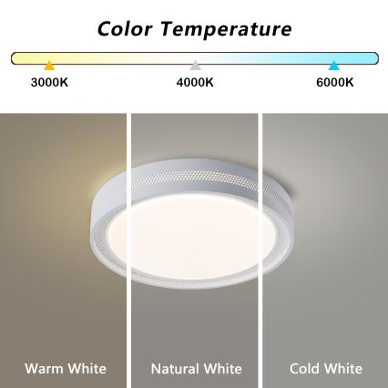 Brilagi - hämardatav LED-laevalgusti KREON LED/54W/230V 3000-6000K valge läbimõõt 38 cm + kaugjuhtimispult