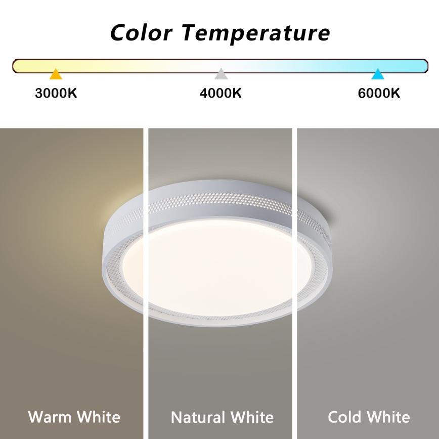 Brilagi - hämardatav LED-laevalgusti KREON LED/54W/230V 3000-6000K valge läbimõõt 38 cm + kaugjuhtimispult