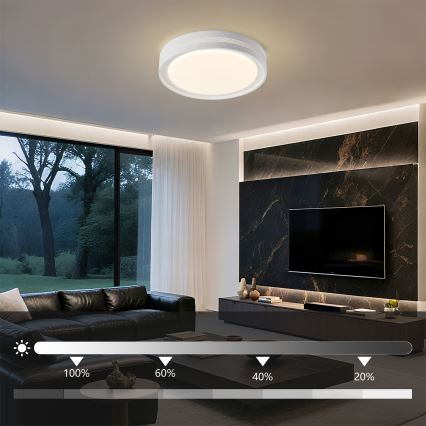Brilagi - hämardatav LED-laevalgusti KREON LED/54W/230V 3000-6000K valge läbimõõt 38 cm + kaugjuhtimispult