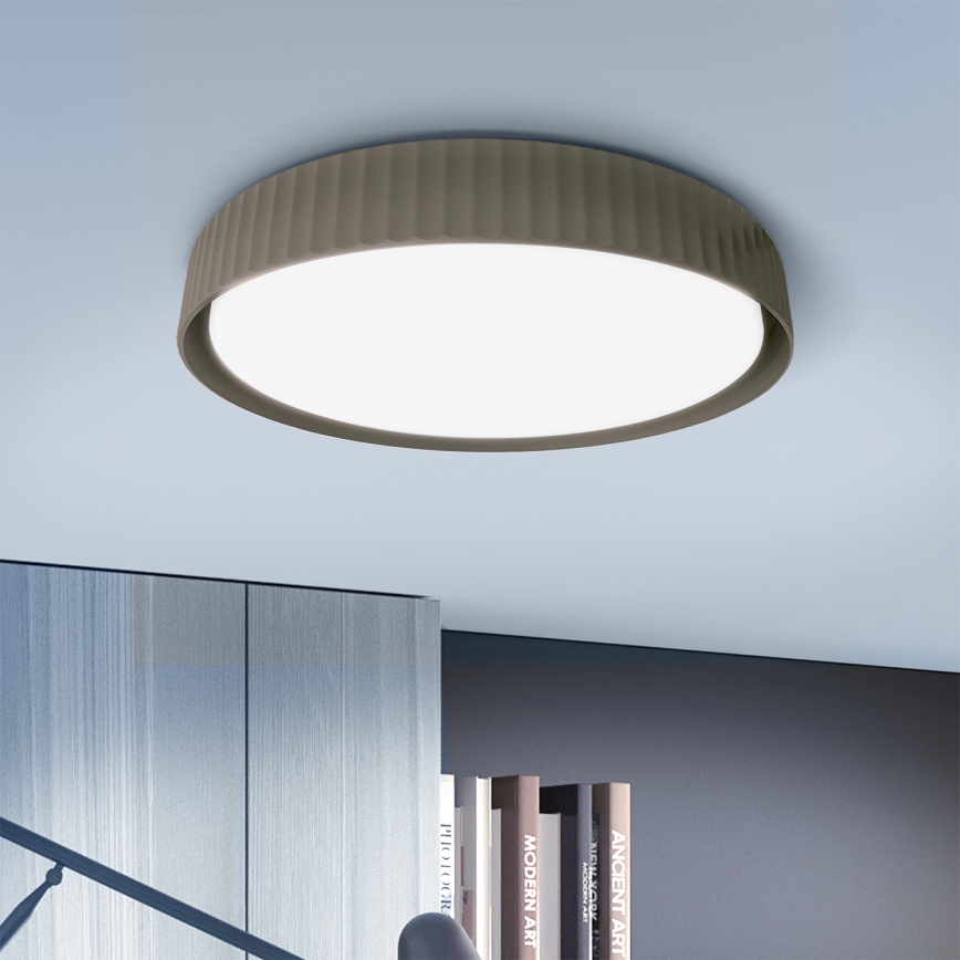 Brilagi - Hämardatav LED-laelamp LUCIA LED/60W/230V 3000–6500K, läbimõõt 59 cm, taupe + kaugjuhtimispult