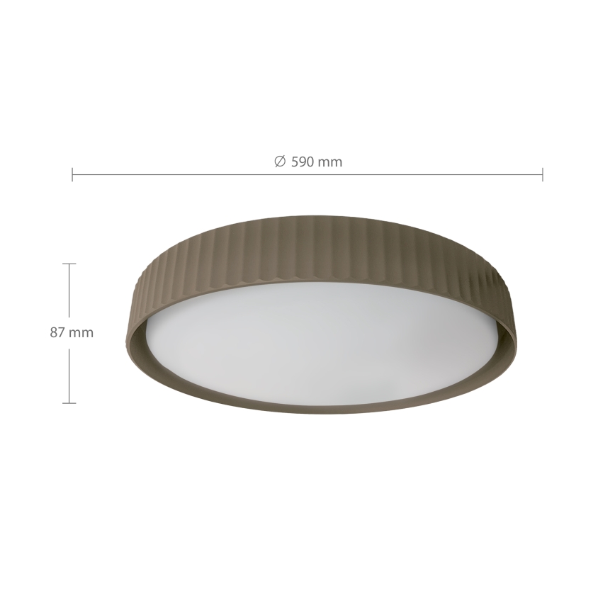 Brilagi - Hämardatav LED-laelamp LUCIA LED/60W/230V 3000–6500K, läbimõõt 59 cm, taupe + kaugjuhtimispult