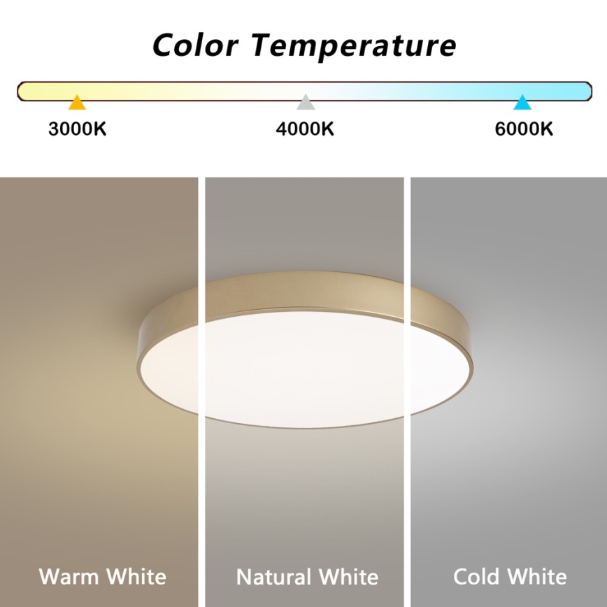 BRILAGI - LED-hämardatav laelamp POOL LED/60W/230V 3000-6000K läbimõõt 50 cm kuldne + kaugjuhtimispult
