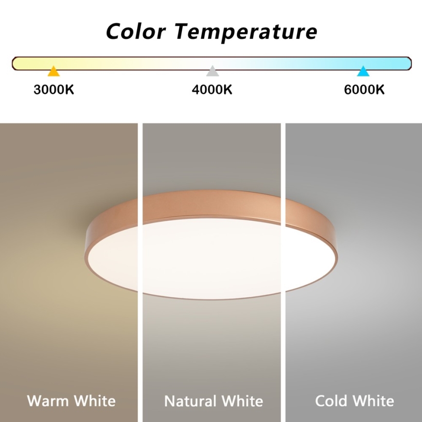BRILAGI - LED-hämardatav laelamp POOL LED, 60 W, 230 V, 3000–6000 K, Ø 60 cm, pronksivärvi + kaugjuhtimispult