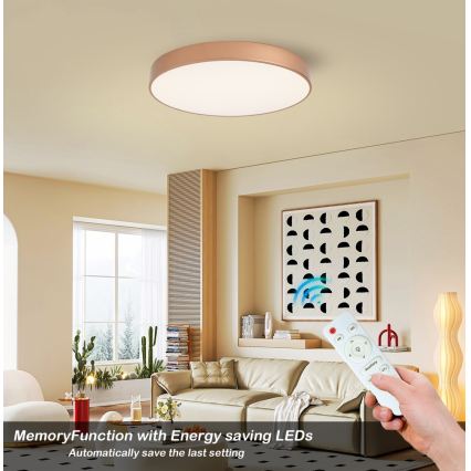 BRILAGI - LED-hämardatav laelamp POOL LED, 60 W, 230 V, 3000–6000 K, Ø 60 cm, pronksivärvi + kaugjuhtimispult