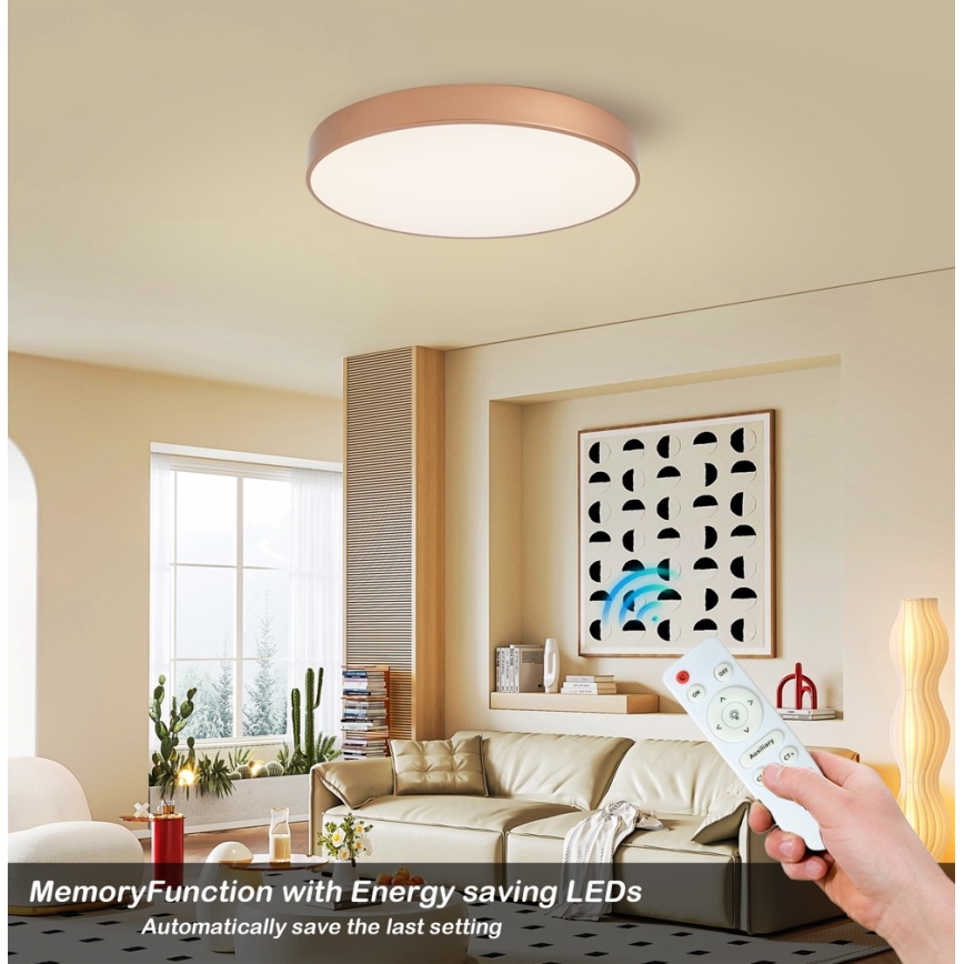 BRILAGI - LED-hämardatav laelamp POOL LED, 60 W, 230 V, 3000–6000 K, Ø 60 cm, pronksivärvi + kaugjuhtimispult