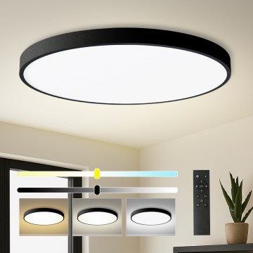 Brilagi - hämardatav LED-laevalgusti POOL SMART LED/180W/230V 3000-6000K läbimõõt 120 cm Wi-Fi Tuya must + kaugjuhtimispult
