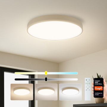 Brilagi - Hämardatav LED laevalgusti POOL SMART LED/60W/230V 3000-6000K läbimõõduga 50 cm Wi-Fi Tuya beež + kaugjuhtimispult