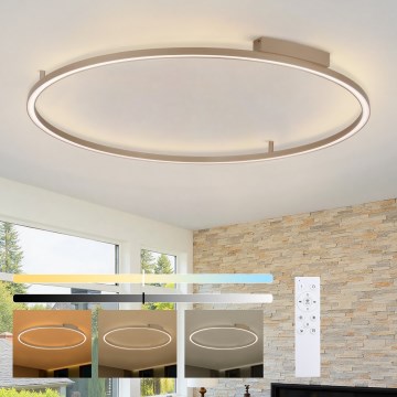 Brilagi - hämardatav LED laevalgusti PORTOFINO LED/85W/230V 3000-6000K läbimõõt 120 cm beež + kaugjuhtimispult