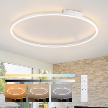 Brilagi - hämardatav LED laevalgusti PORTOFINO LED/85W/230V 3000–6000K Ø 120 cm valge + kaugjuhtimispult