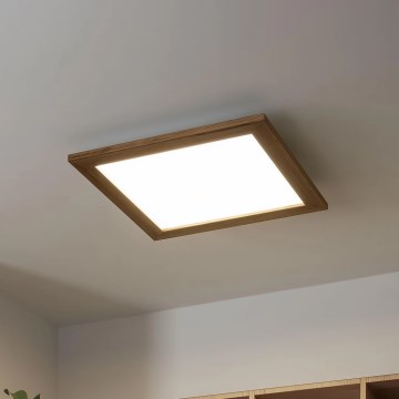 Brilagi - hämardatav LED-laevalgusti SLIMFRAME WOOD LED/36W/230V 49,5x49,5 cm 3000-6000K pruun + kaugjuhtimispult