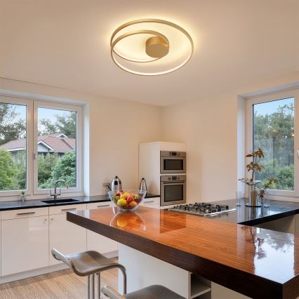 Brilagi - Hämardatav LED-laelamp TWISTER LED/48W/230V 3000–6000K, läbimõõt 50 cm, kuldne + kaugjuhtimispult