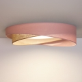 BRILAGI - Hämardatav LED laevalgusti VELVET TWIST LED/36W/230V 3000-6000K läbimõõt 65 cm Wi-Fi Tuya Beacon roosa/beež + kaugjuhtimispult
