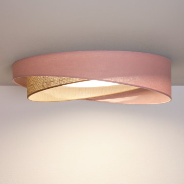 BRILAGI - Hämardatav LED laevalgusti VELVET TWIST LED/36W/230V 3000-6000K läbimõõt 65 cm Wi-Fi Tuya Beacon roosa/beež + kaugjuhtimispult