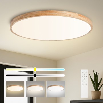 BRILAGI - hämardatav LED laevalgusti WOODLINE LED/128W/230V 3000-6000K tamm, läbimõõt 100 cm + kaugjuhtimispult