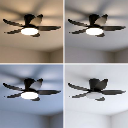 Brilagi - hämardatav LED-laeventilaator LED/32W/230V Ø 95 cm must + kaugjuhtimispult