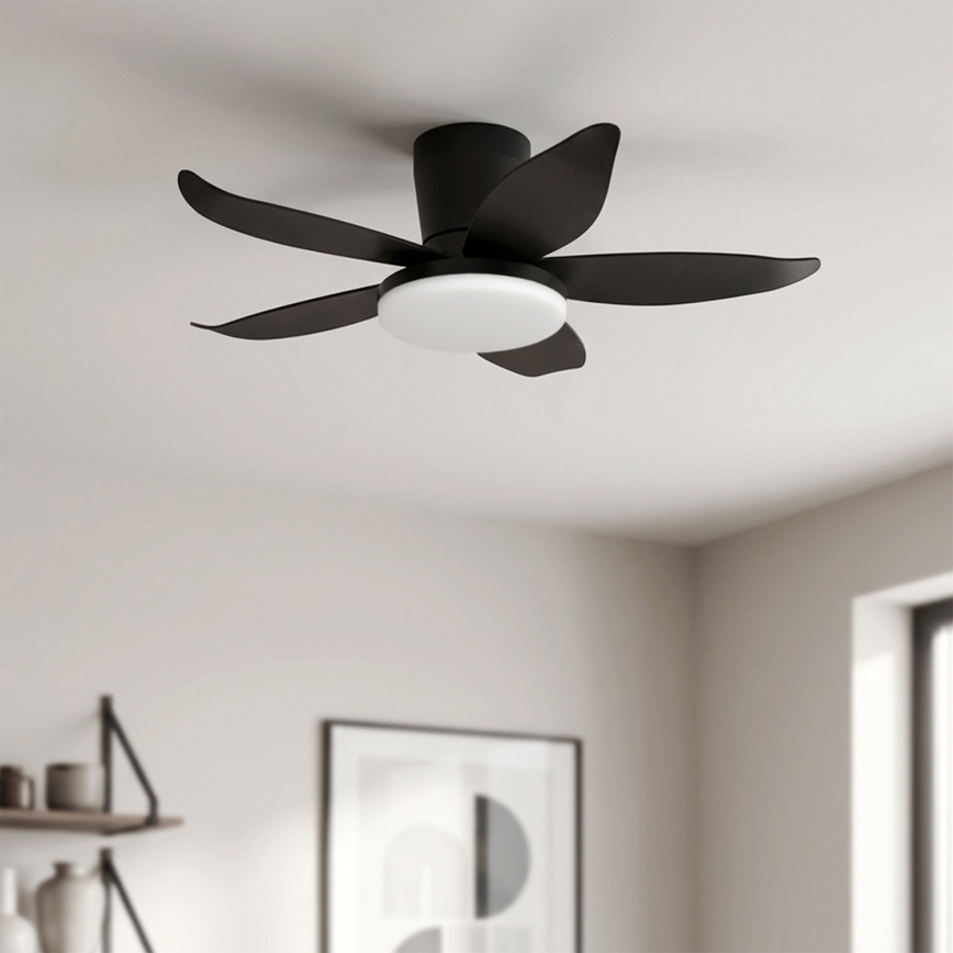 Brilagi - hämardatav LED-laeventilaator LED/32W/230V Ø 95 cm must + kaugjuhtimispult