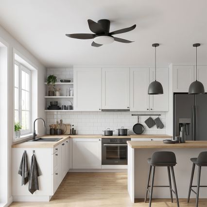 Brilagi - hämardatav LED-laeventilaator LED/32W/230V Ø 95 cm must + kaugjuhtimispult
