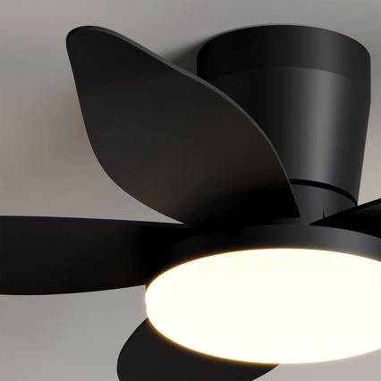 Brilagi - hämardatav LED-laeventilaator LED/32W/230V Ø 95 cm must + kaugjuhtimispult