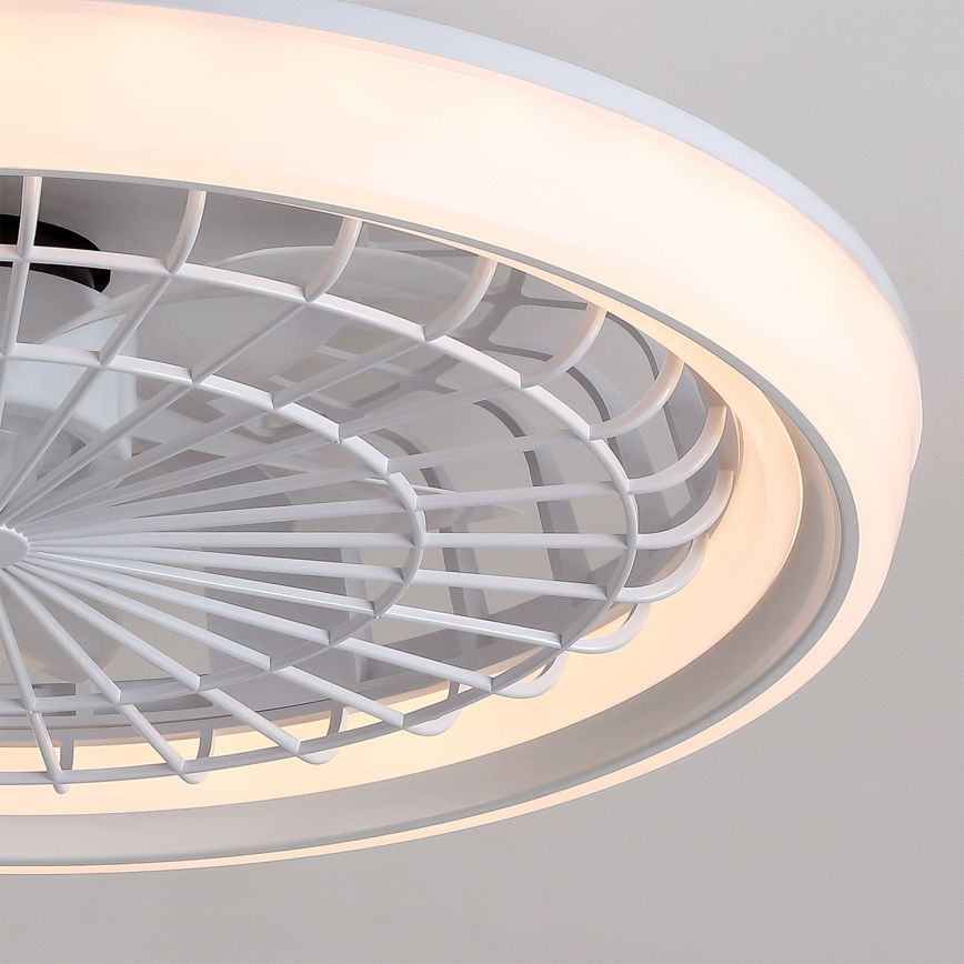 Brilagi - LED hämardatav laeventilaator LED/40W/230V läbimõõt 48 cm valge + kaugjuhtimispult