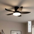 Brilagi - hämardatav LED laeventilaator LED/32W/230V 3000-6500K läbimõõduga 95 cm must + kaugjuhtimispult