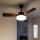 Brilagi - Hämardatav LED-laeventilaator LED/34W/230V 106 cm must/pruun + kaugjuhtimispult