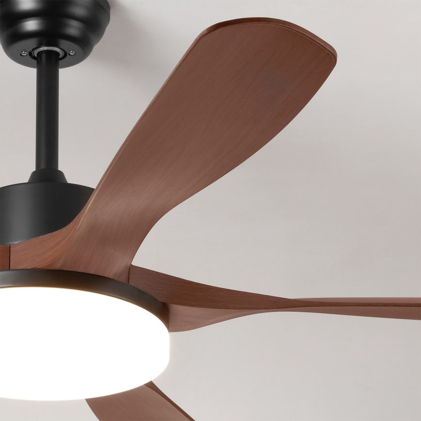 Brilagi - hämardatav LED-laeventilaator LED/34W/230V 132 cm must/pruun + kaugjuhtimispult