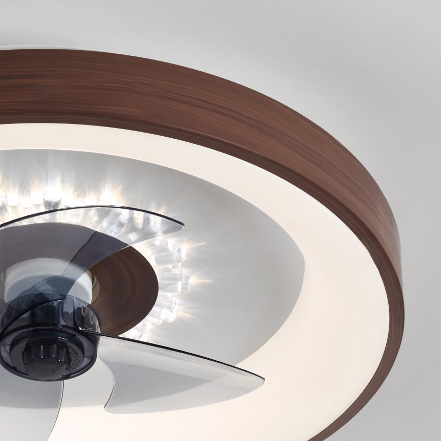 Brilagi - LED hämardatav laeventilaator LED/34W/230V 3000-6500K läbimõõt 46 cm pruun + kaugjuhtimispult